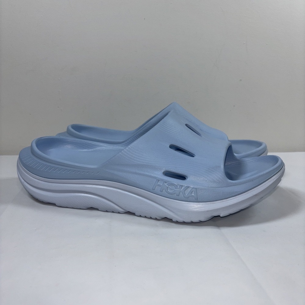 Hoka One One Ora Recovery Slide 3 Sandals Mens 9/Womens 11 Blue Comfort Slip On